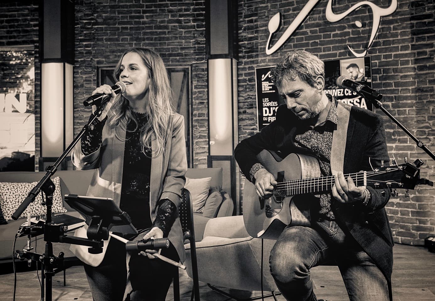 Duo Sunrise Music en prestation lors d'un mariage en Belgique